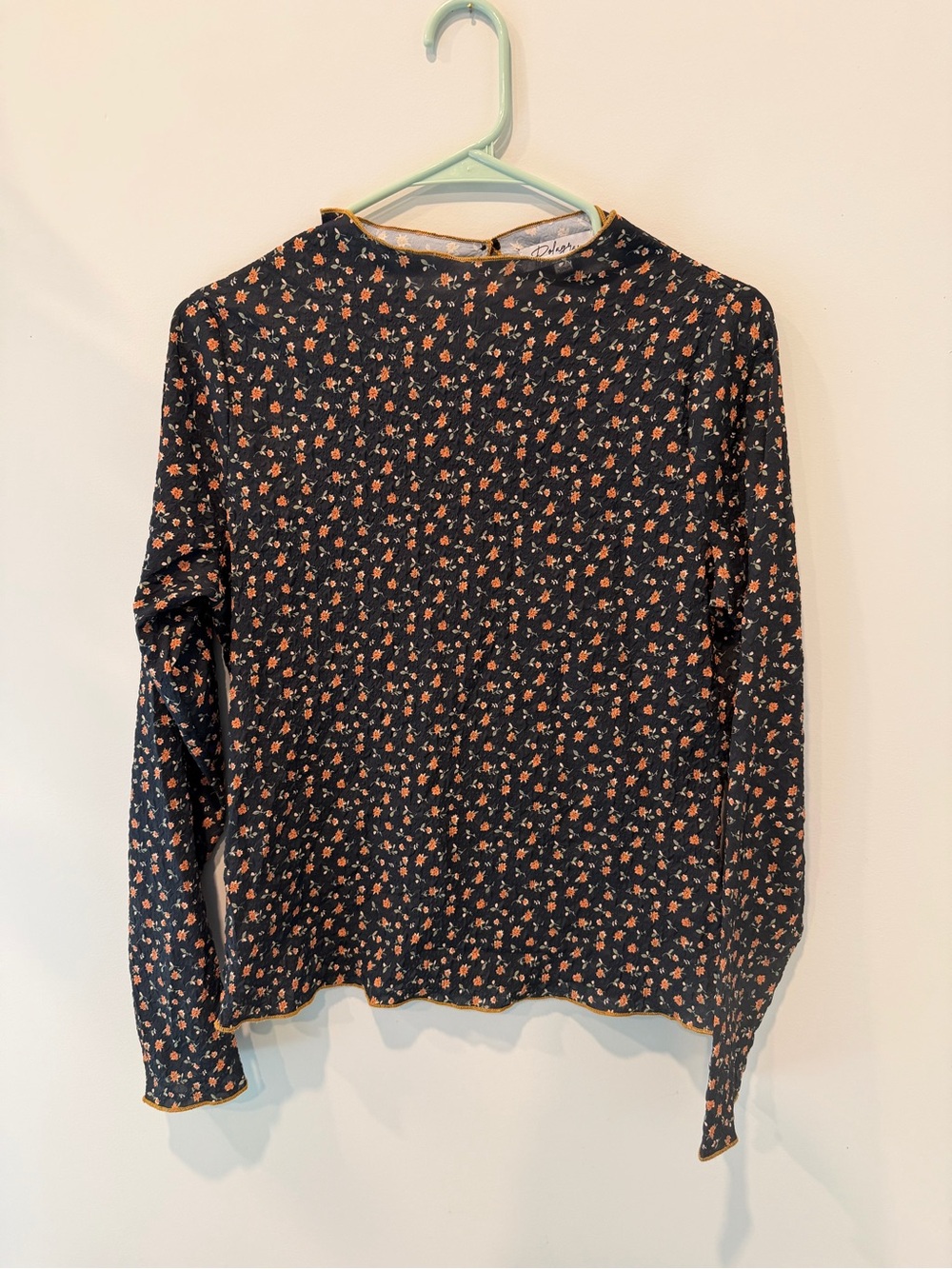 Dark Floral Long-Sleeve Women’s Shirt